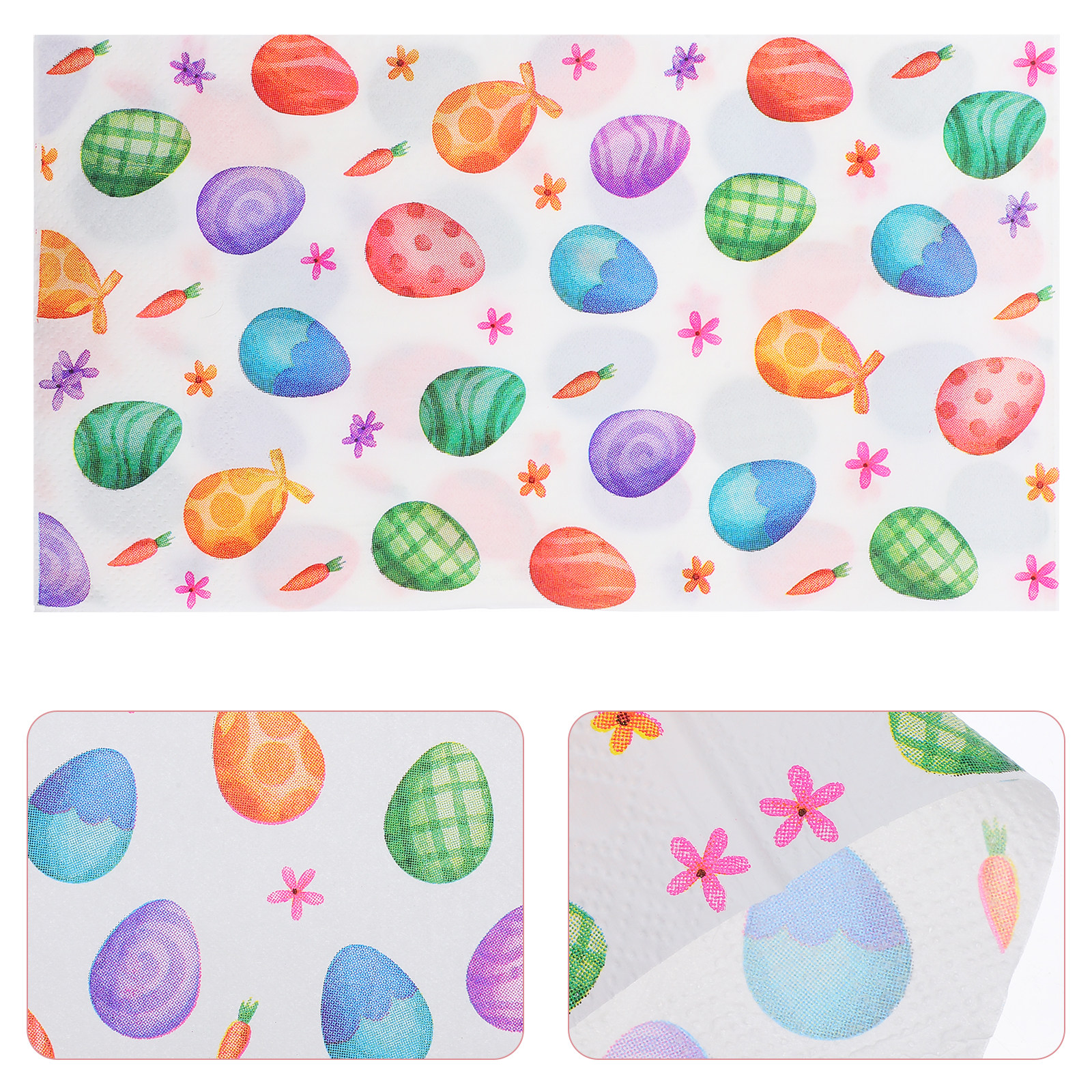 Table Cloth Disposable - 20Pcs Easter Napkins Disposable Decorative Paper