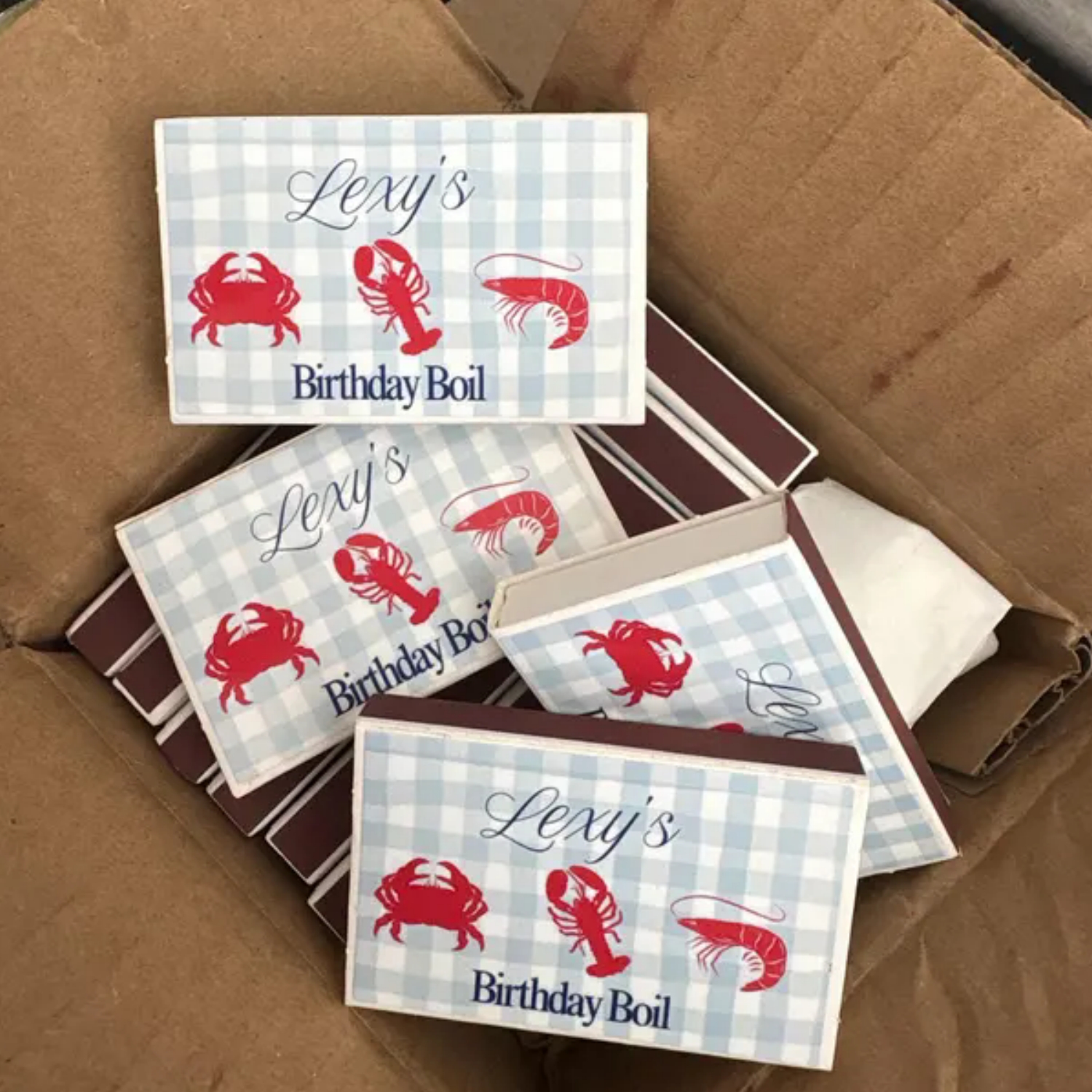 Let'S Party Event Supply - Personalized Gold Stamping Foiled Wedding Matchboxes