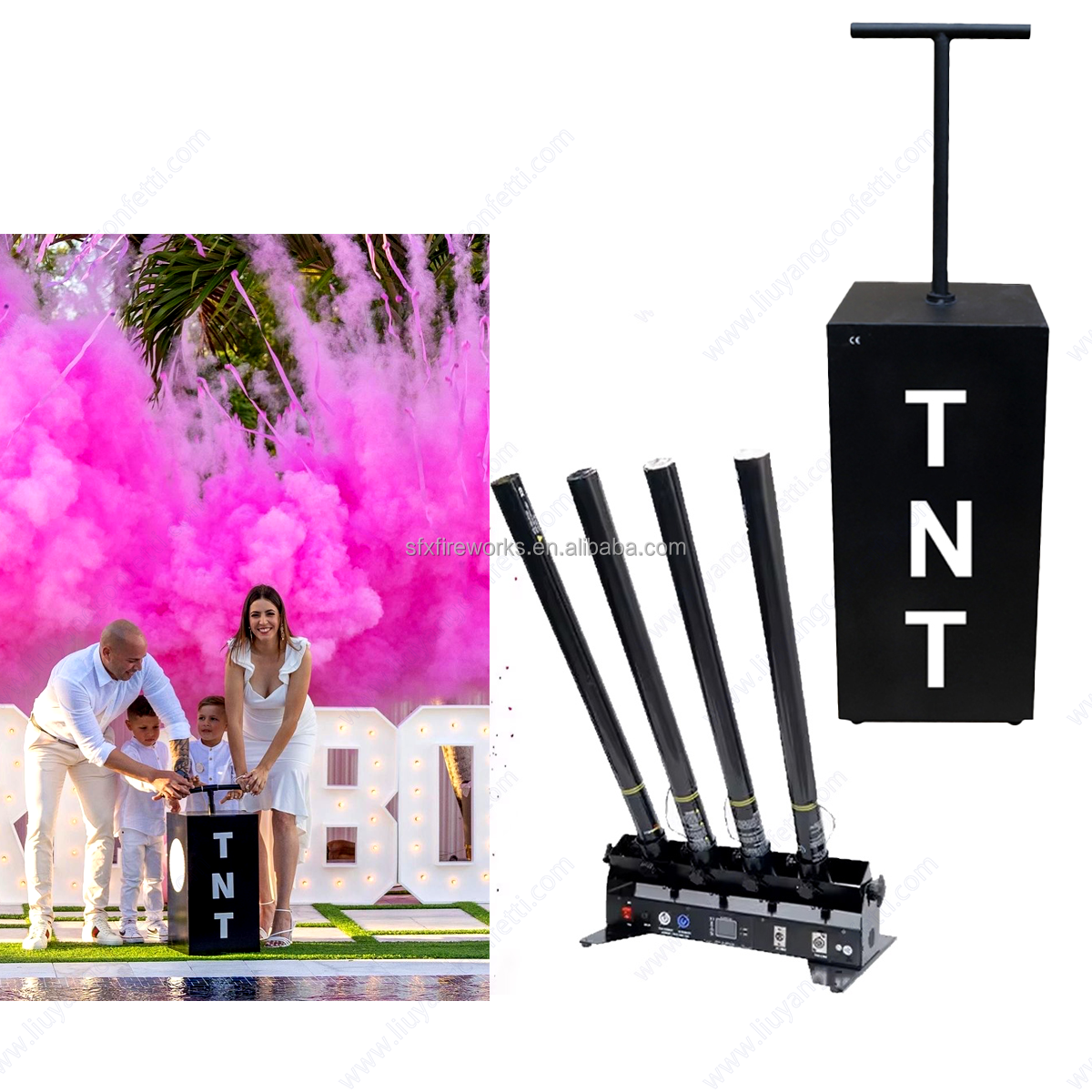 Electric Gender Reveal Smoke B - đánh giá và giá Confetti Cannon Tube