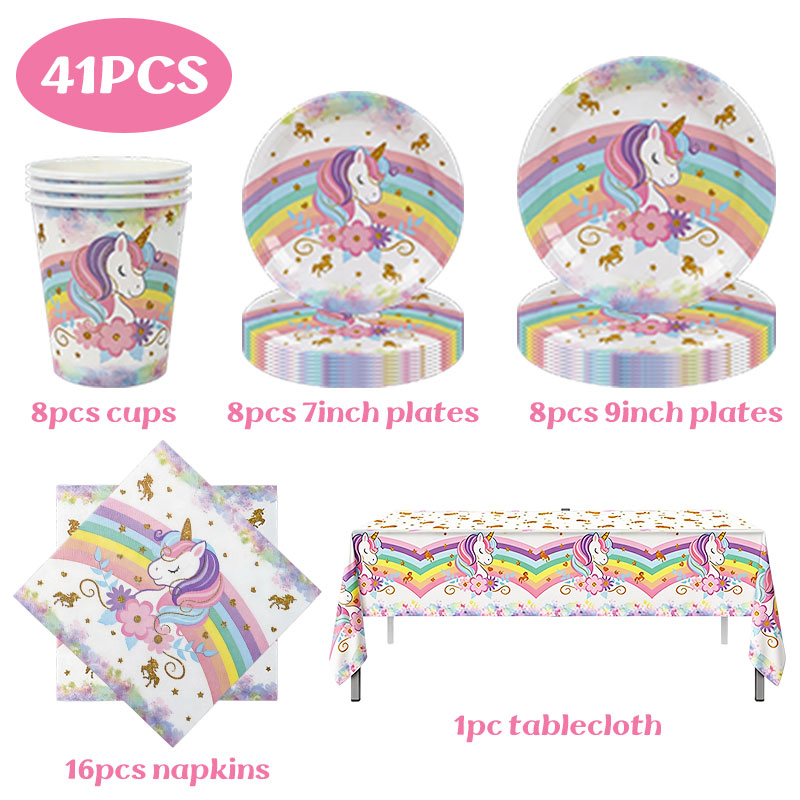 Unicorn Theme Birthday Decorat - đánh giá và giá Table Cloth Disposable