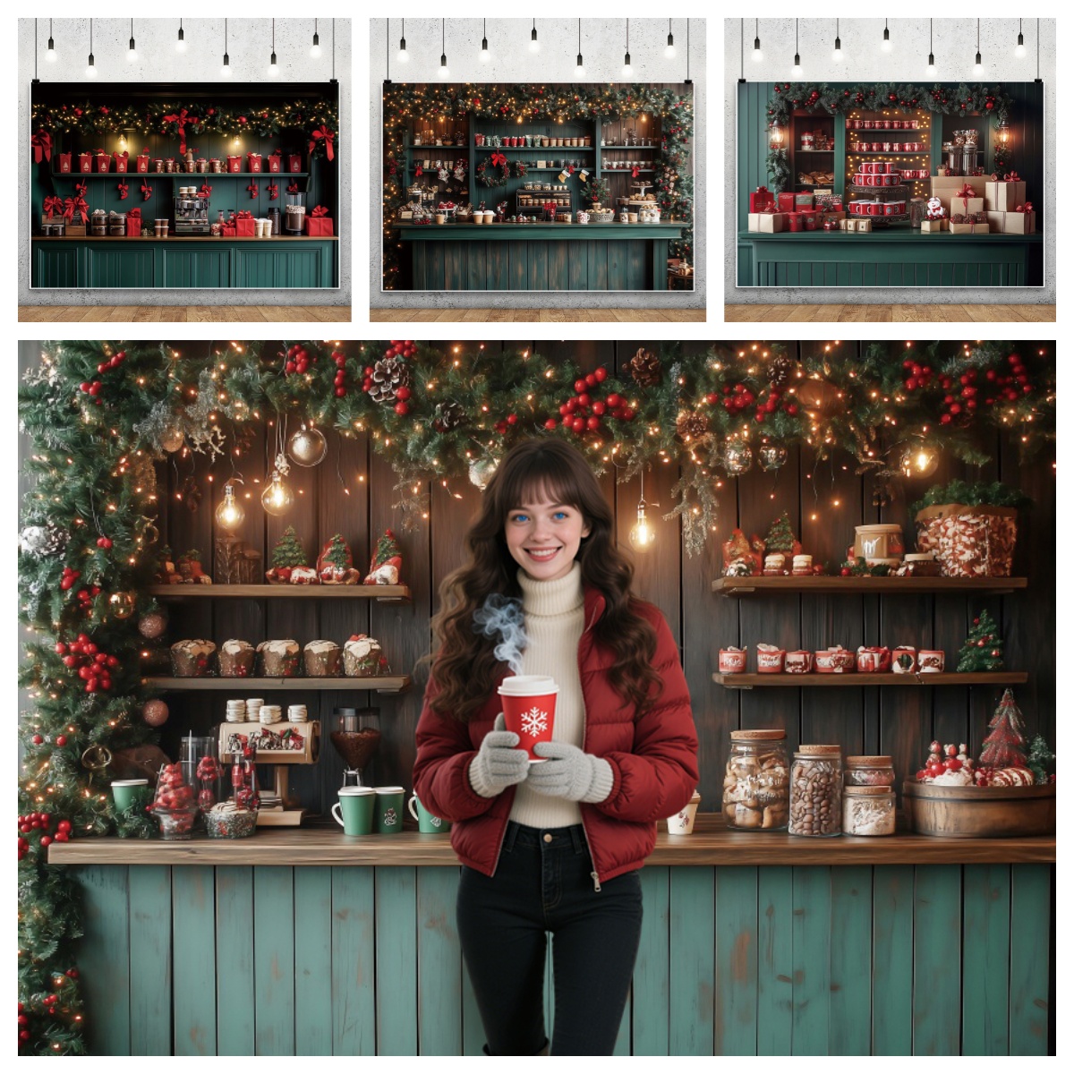 Christmas Photography Backdrop - đánh giá và giá Dessert Table Backdrop