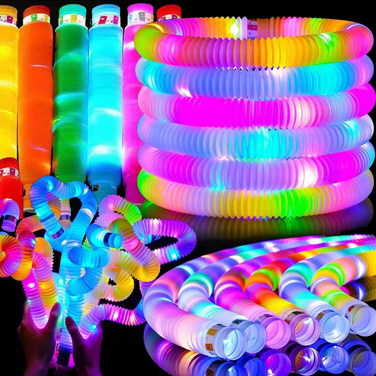 2/6/12 pcs LED Flash Pop Tubes - đánh giá và giá Cotton Candy Cone
