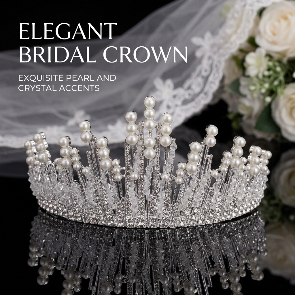 Bridal Pearl Crown Headpiece E - đánh giá và giá Event & Party Supply