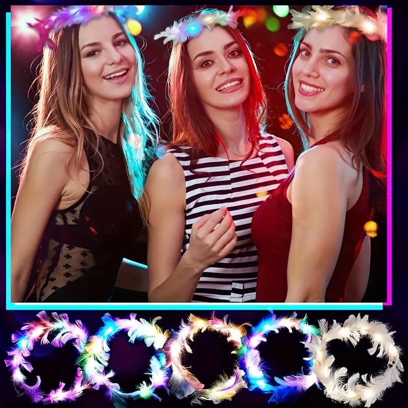 10pcs LED Feather Wreath Crown - đánh giá và giá Cotton Candy Cone