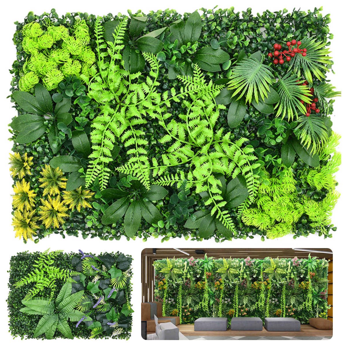 Artificial Plant Wall Plastic  - đánh giá và giá Flower Wall Panel