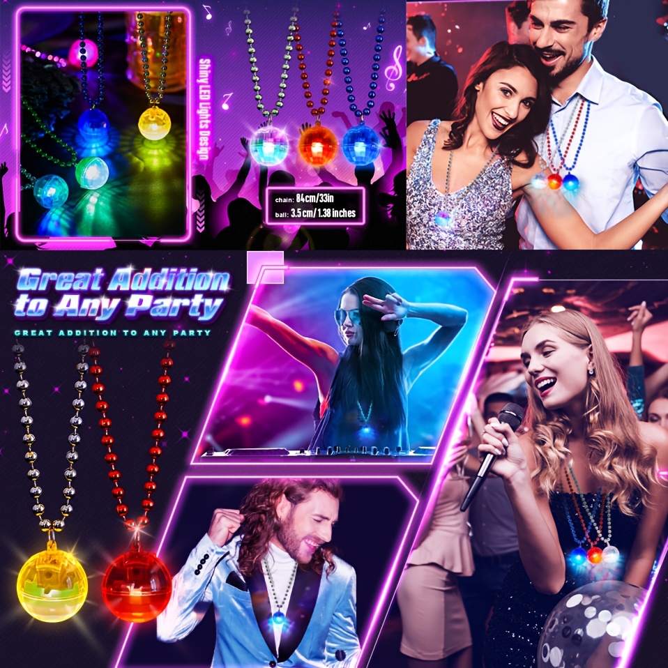 6Pcs LED Disco Ball Necklaces  - đánh giá và giá Cotton Candy Cone