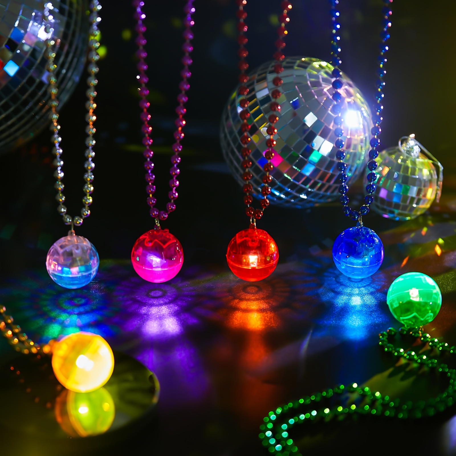 6Pcs LED Disco Ball Necklaces  - đánh giá và giá Cotton Candy Cone