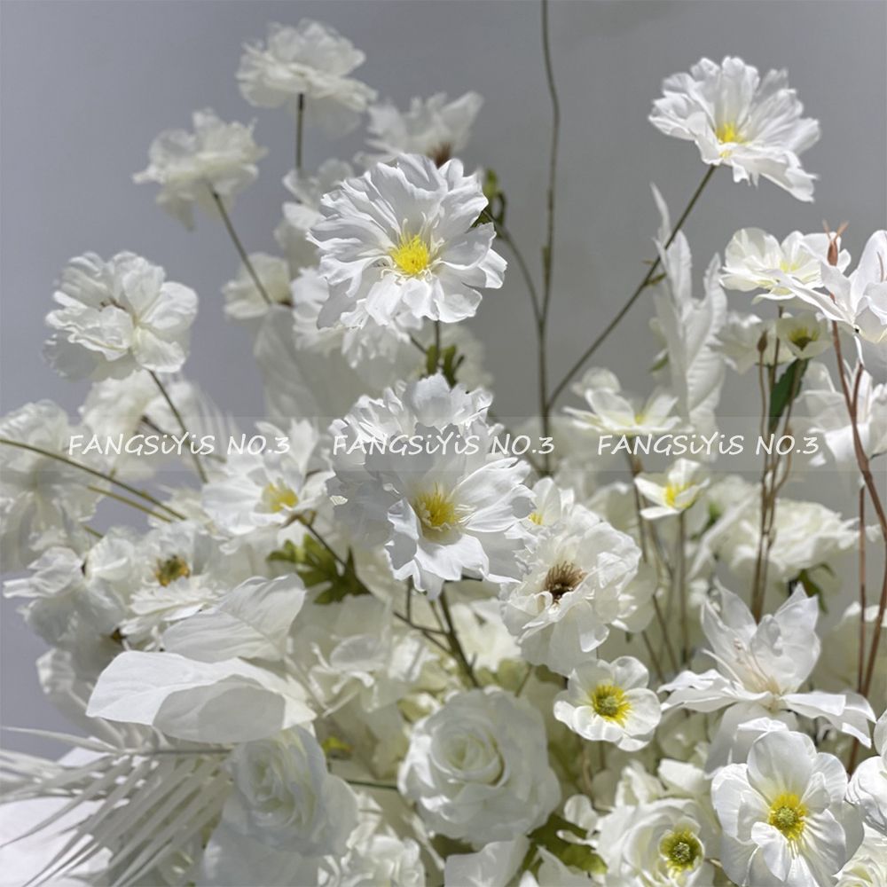 100/50CM Artificial White Rose - đánh giá và giá Flower Wall Panel
