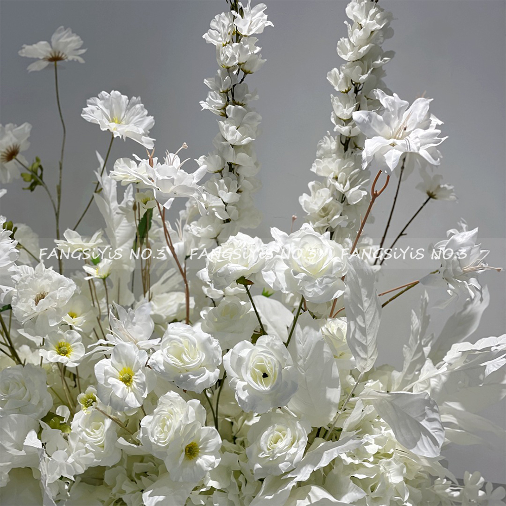 100/50CM Artificial White Rose - đánh giá và giá Flower Wall Panel