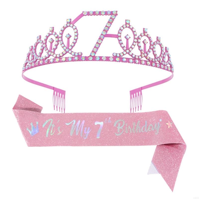 Glittering Pink Birthday Tiara - đánh giá và giá Birthday Sash Glitter