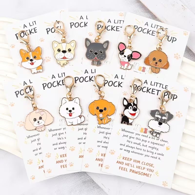 10 Cute Cartoon Puppy Keychain - đánh giá và giá Party Favor Bag