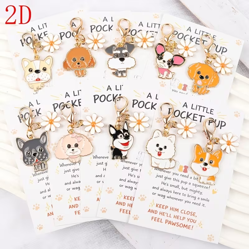 10 Cute Cartoon Puppy Keychain - đánh giá và giá Party Favor Bag