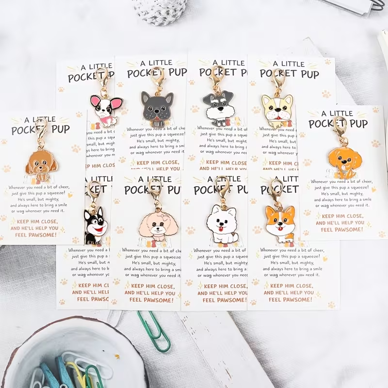 10 Cute Cartoon Puppy Keychain - đánh giá và giá Party Favor Bag