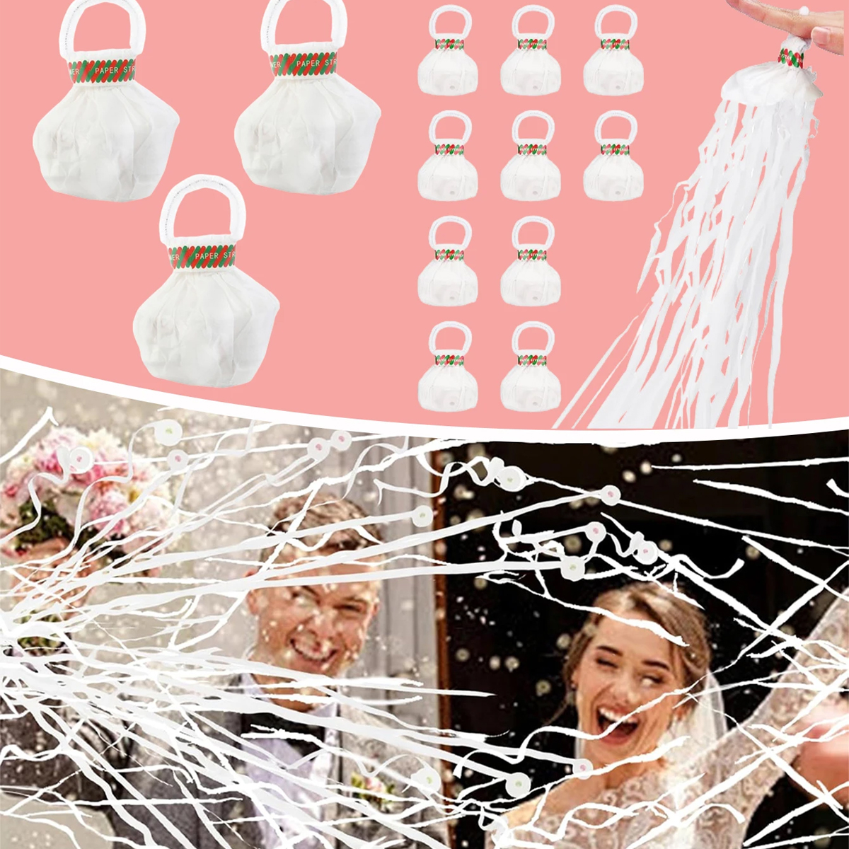 10Pcs Romantic White Hand-Thro - đánh giá và giá Confetti Cannon Tube
