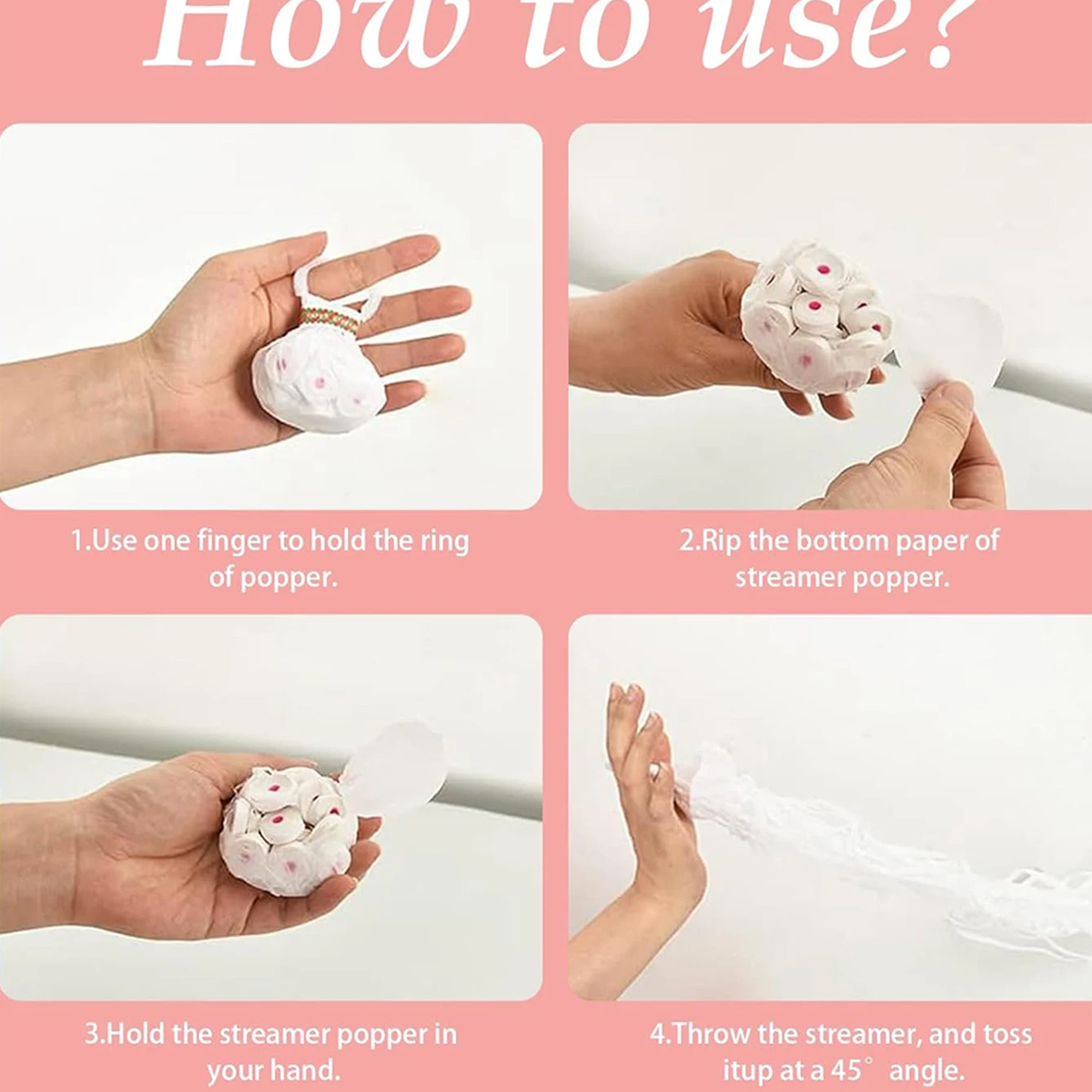 10Pcs Romantic White Hand-Thro - đánh giá và giá Confetti Cannon Tube