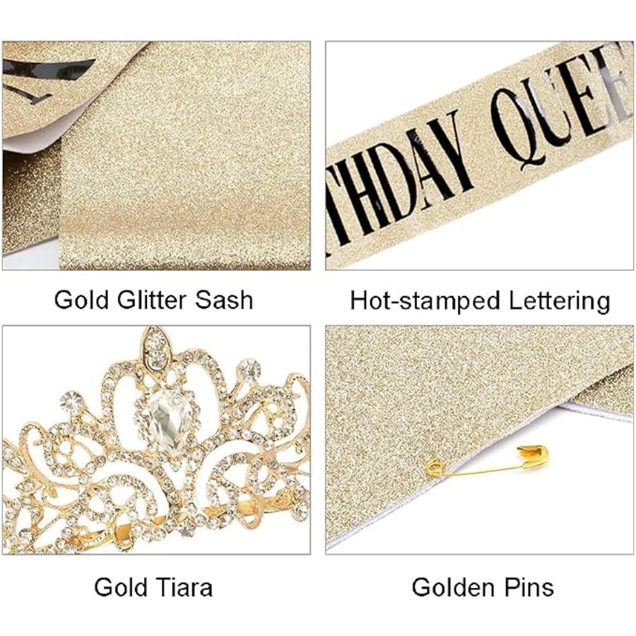 Birthday Queen Sash & Rhinesto - đánh giá và giá Birthday Sash Glitter