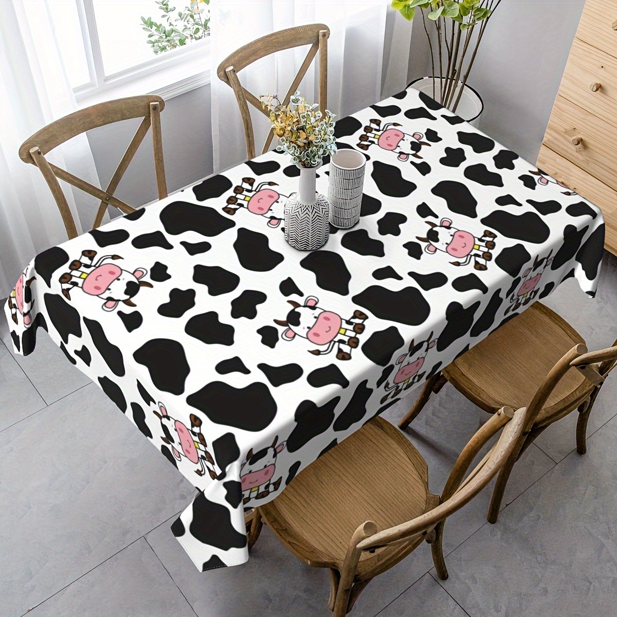 1pc Cow Farm Animal Theme Picn - đánh giá và giá Table Cloth Disposable