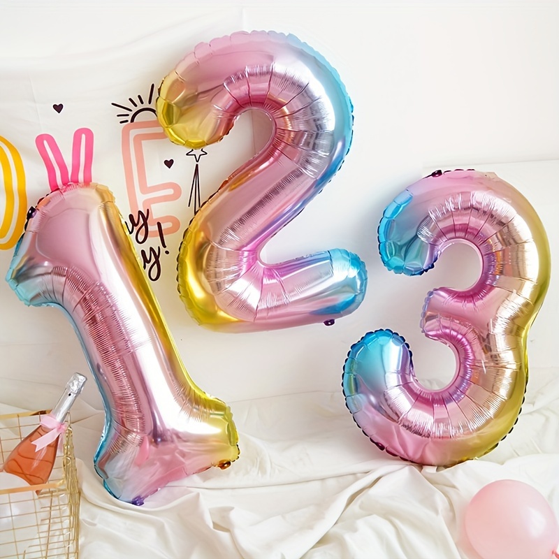 32inch Rainbow Gradient Number - đánh giá và giá Balloon Pump Hand