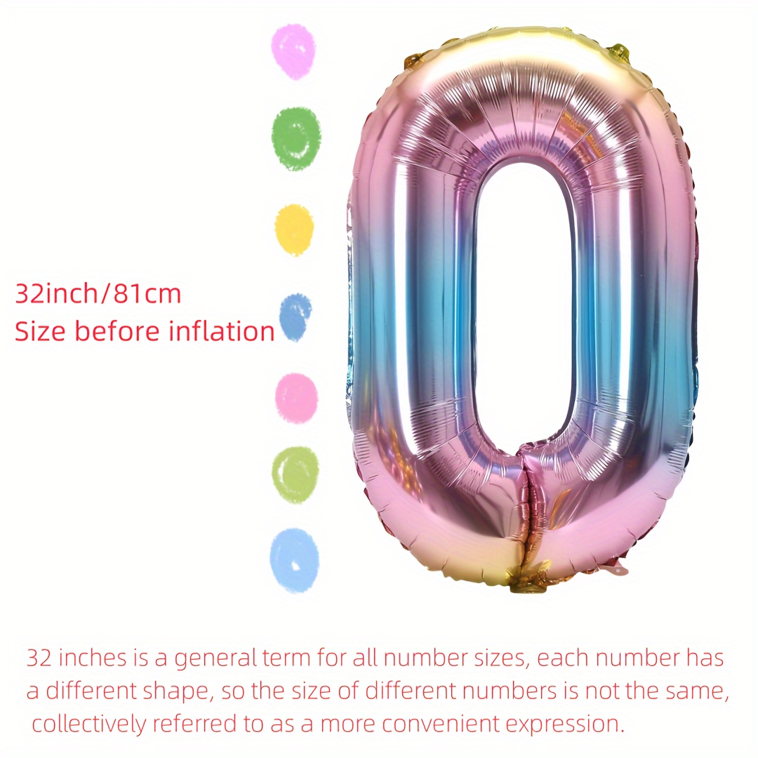 32inch Rainbow Gradient Number - đánh giá và giá Balloon Pump Hand