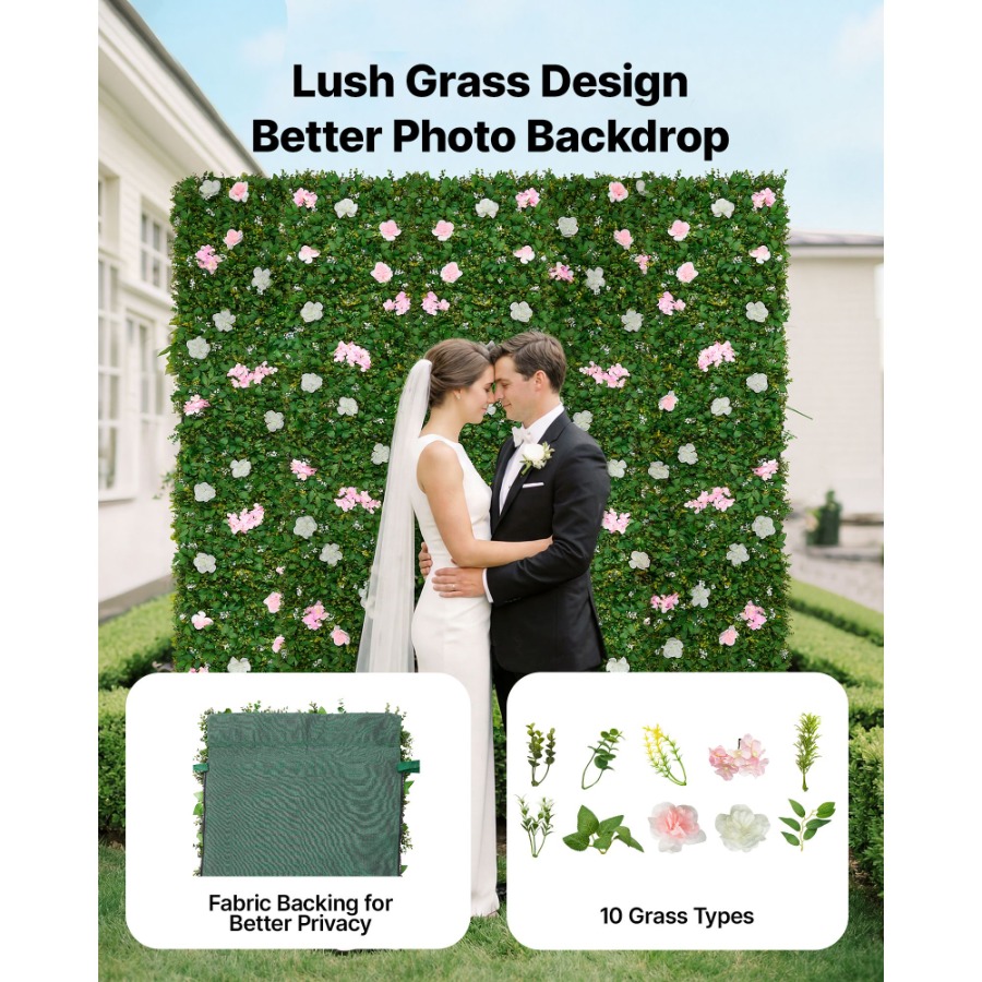 Wedding event backdrop: 3D sil - đánh giá và giá Flower Wall Panel