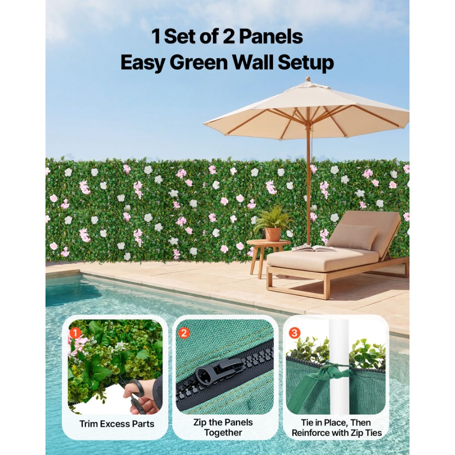 Wedding event backdrop: 3D sil - đánh giá và giá Flower Wall Panel