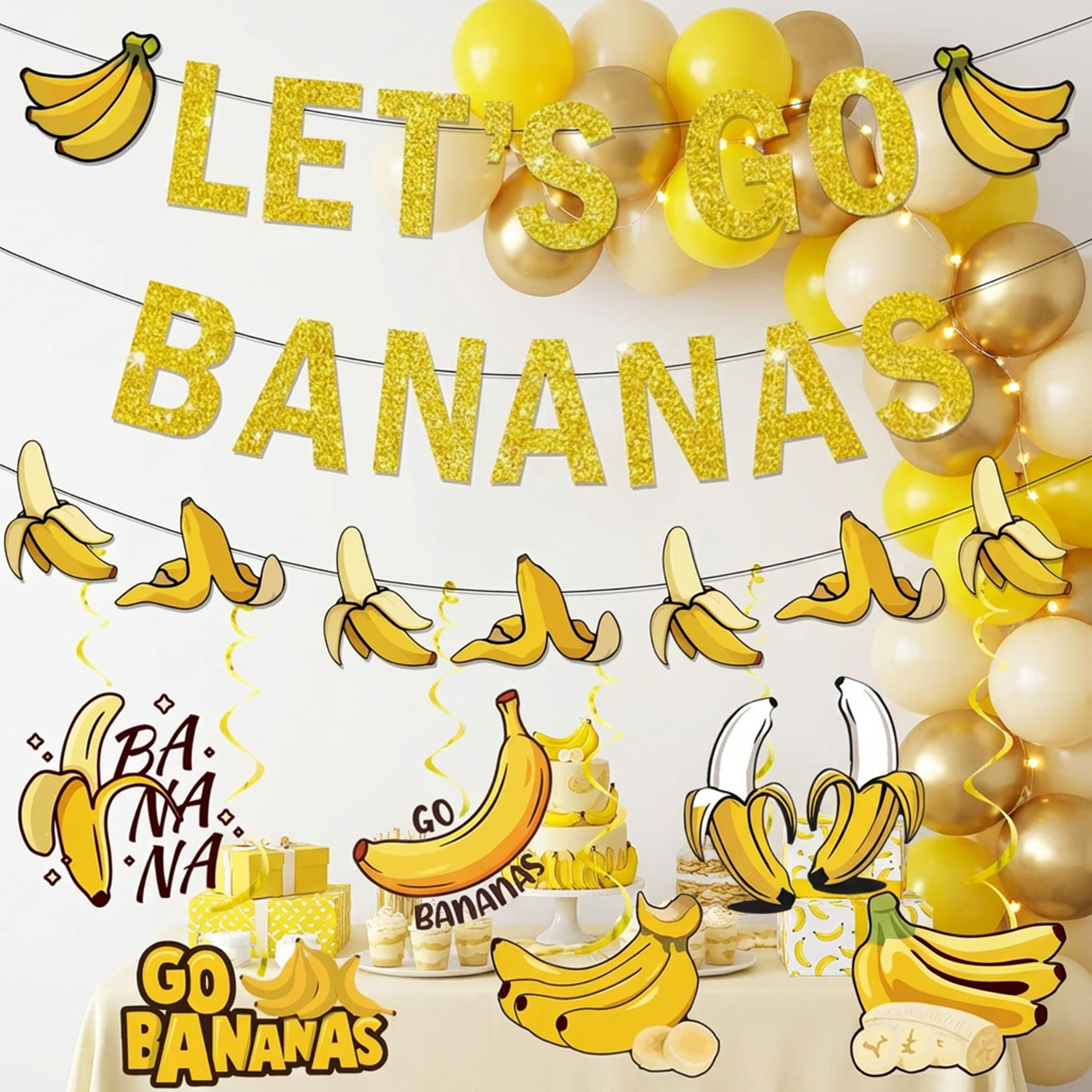 Yellow Bananas Birthday Banner - đánh giá và giá Let'S Party Event Supply