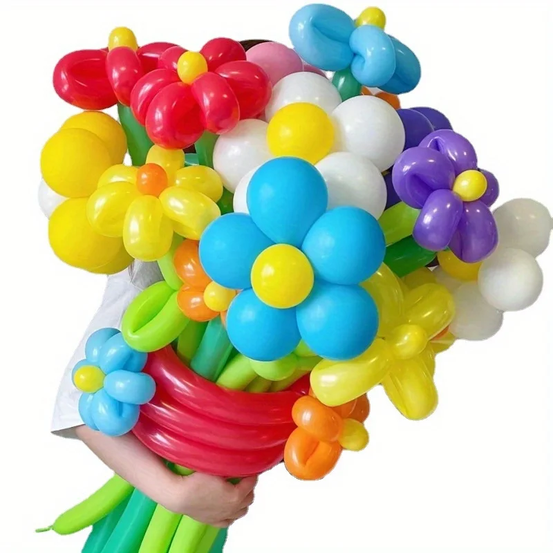 50/100pcs Colorful Long Latex  - đánh giá và giá Balloon Pump Hand