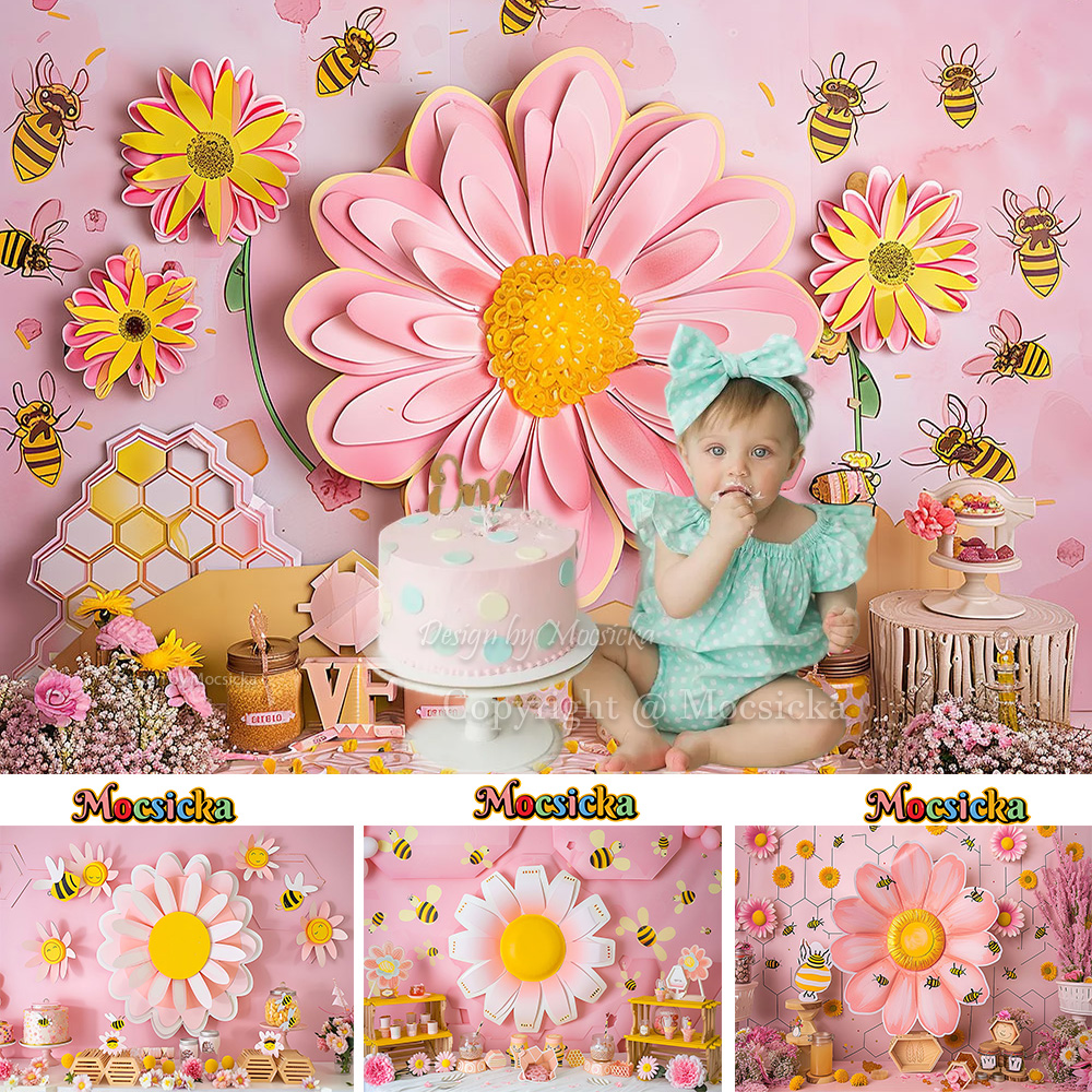 Mocsicka Sweet Daisy Girl Birt - đánh giá và giá Dessert Table Backdrop