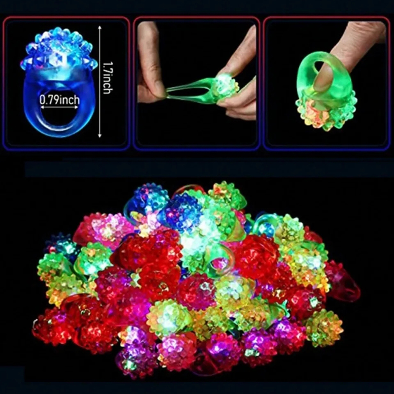 20/30/50pcs Glowing Rings LED  - đánh giá và giá Cotton Candy Cone