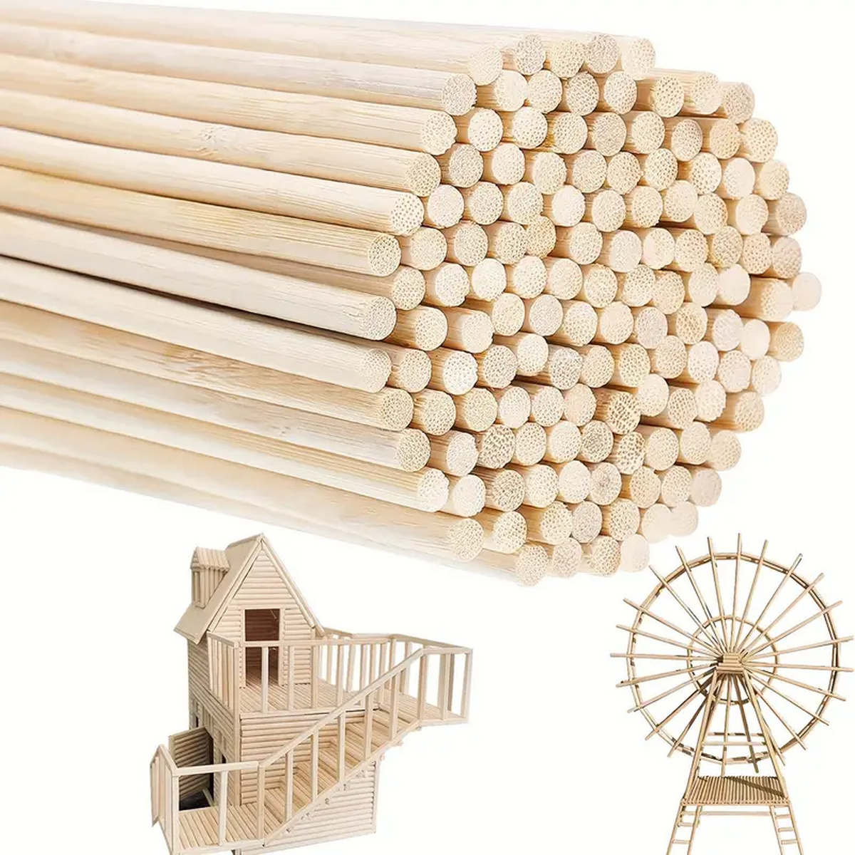 DIY Bamboo Sticks 50/100pcs Na - đánh giá và giá Cotton Candy Cone