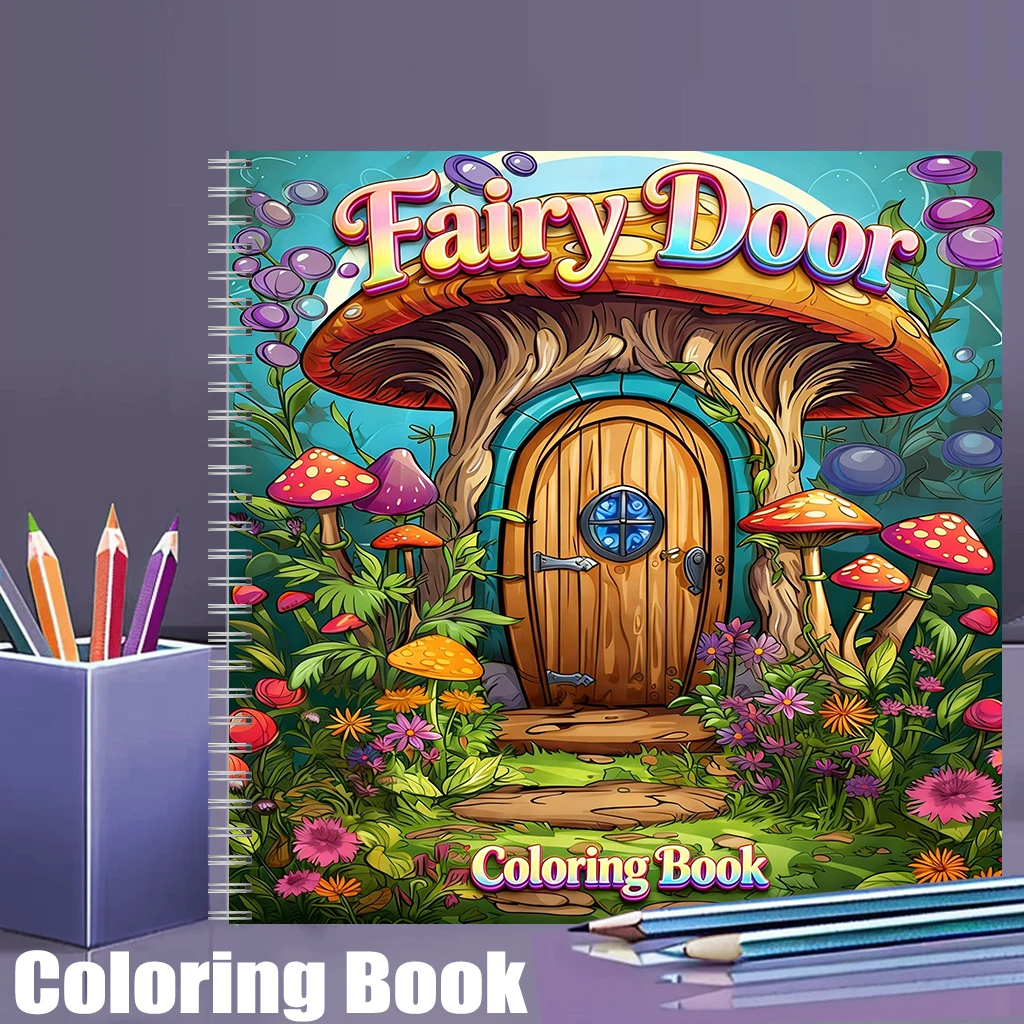 Coloring Book Fairy Door for A - đánh giá và giá Event Supplies