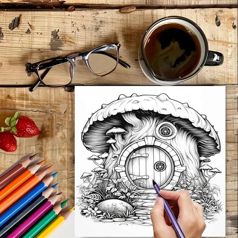 Coloring Book Fairy Door for A - đánh giá và giá Event Supplies