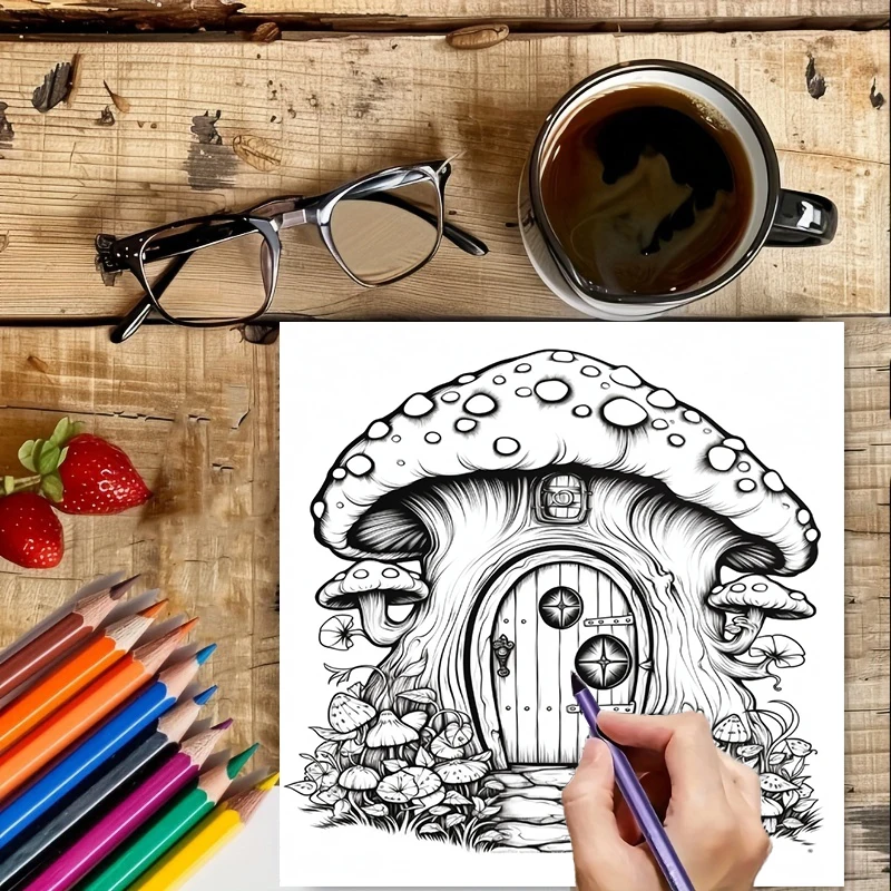 Coloring Book Fairy Door for A - đánh giá và giá Event Supplies