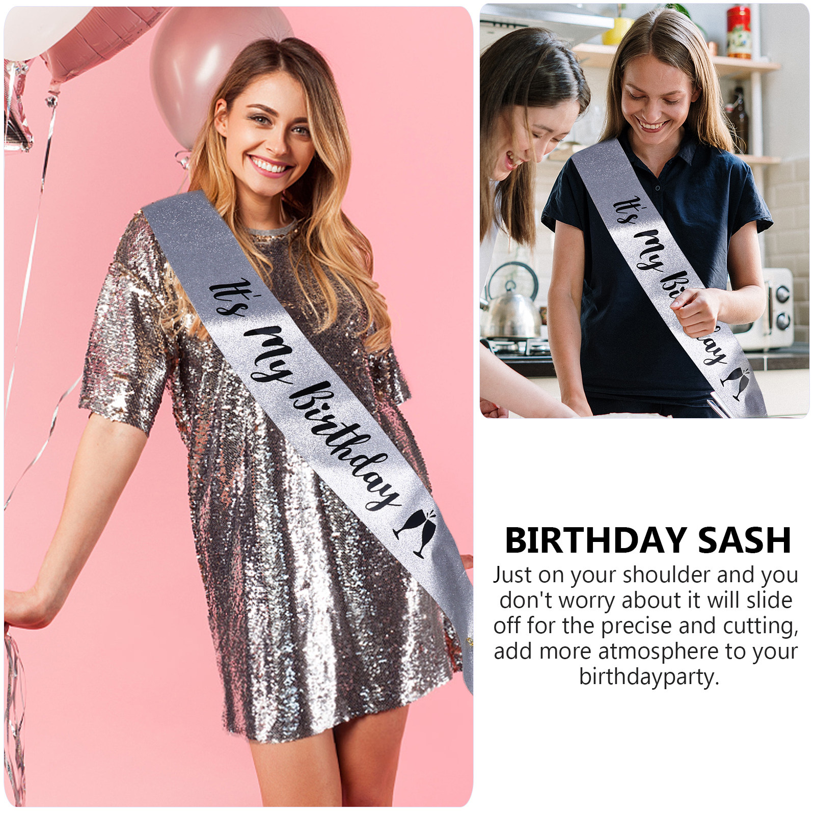 1Pcs Glitter Cloth Birthday Pa - đánh giá và giá Birthday Sash Glitter