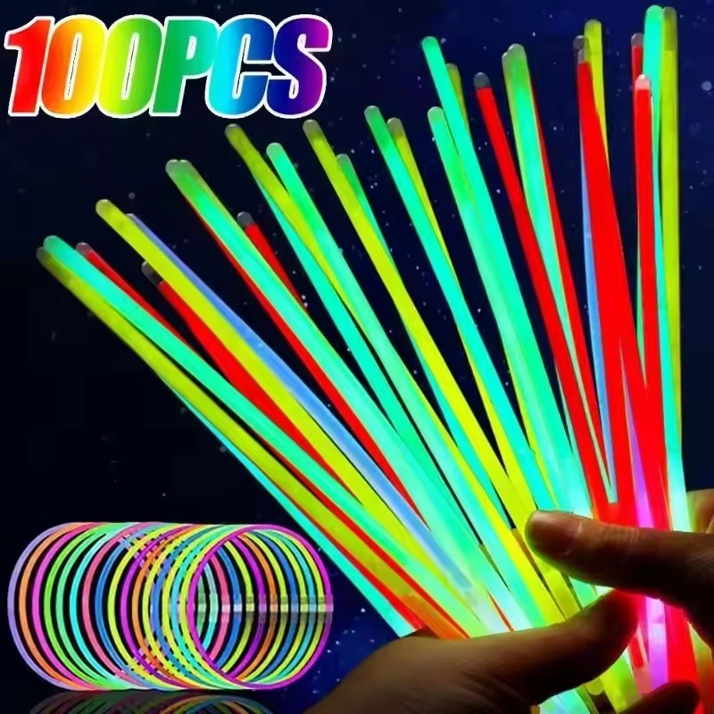 50/100Pcs Fluorescence Sticks  - đánh giá và giá Cotton Candy Cone