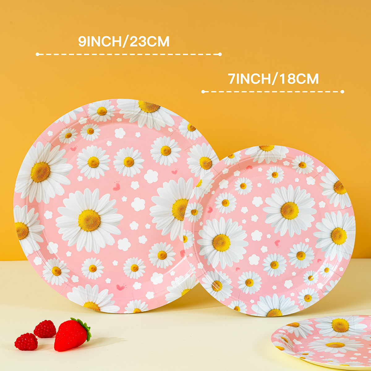 Pink Daisy Print Disposable Pa - đánh giá và giá Event Supplies