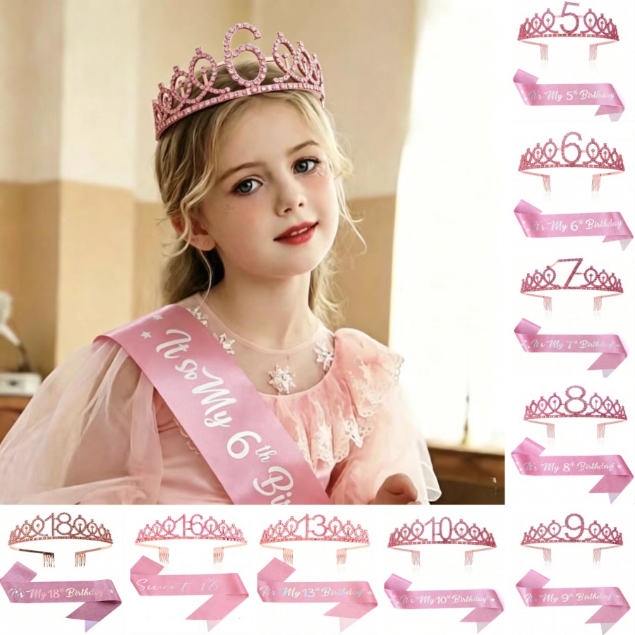Glitter Birthday Crown Sash Wo - đánh giá và giá Birthday Sash Glitter