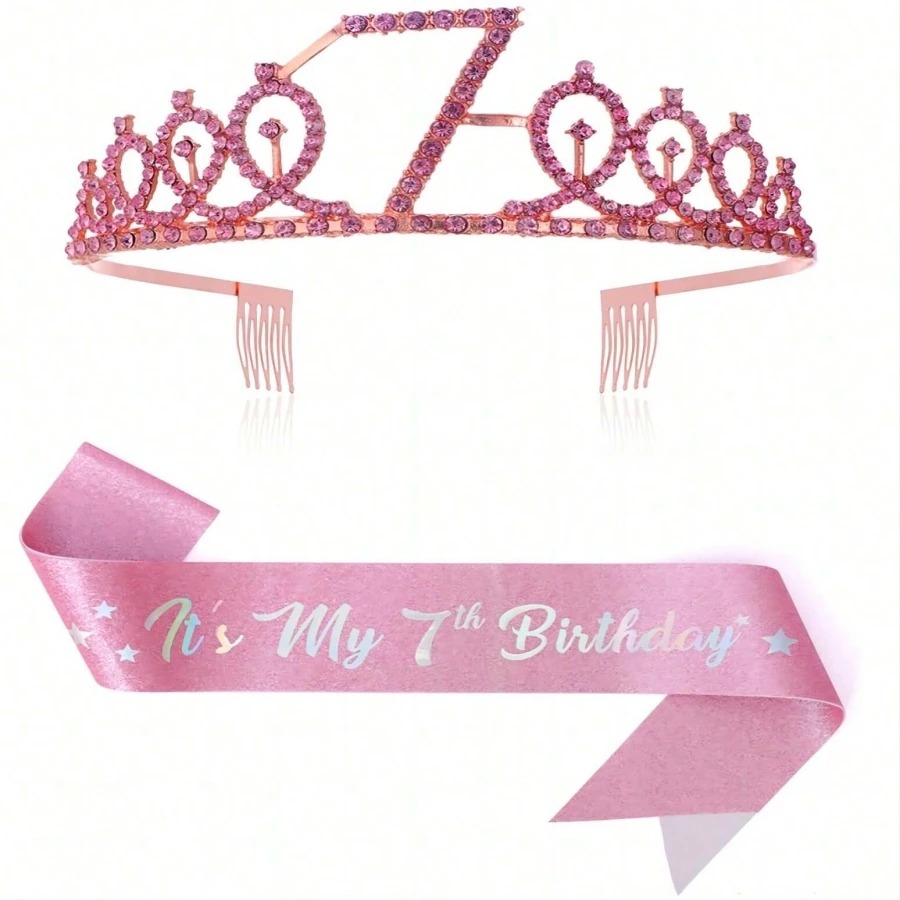 Glitter Birthday Crown Sash Wo - đánh giá và giá Birthday Sash Glitter