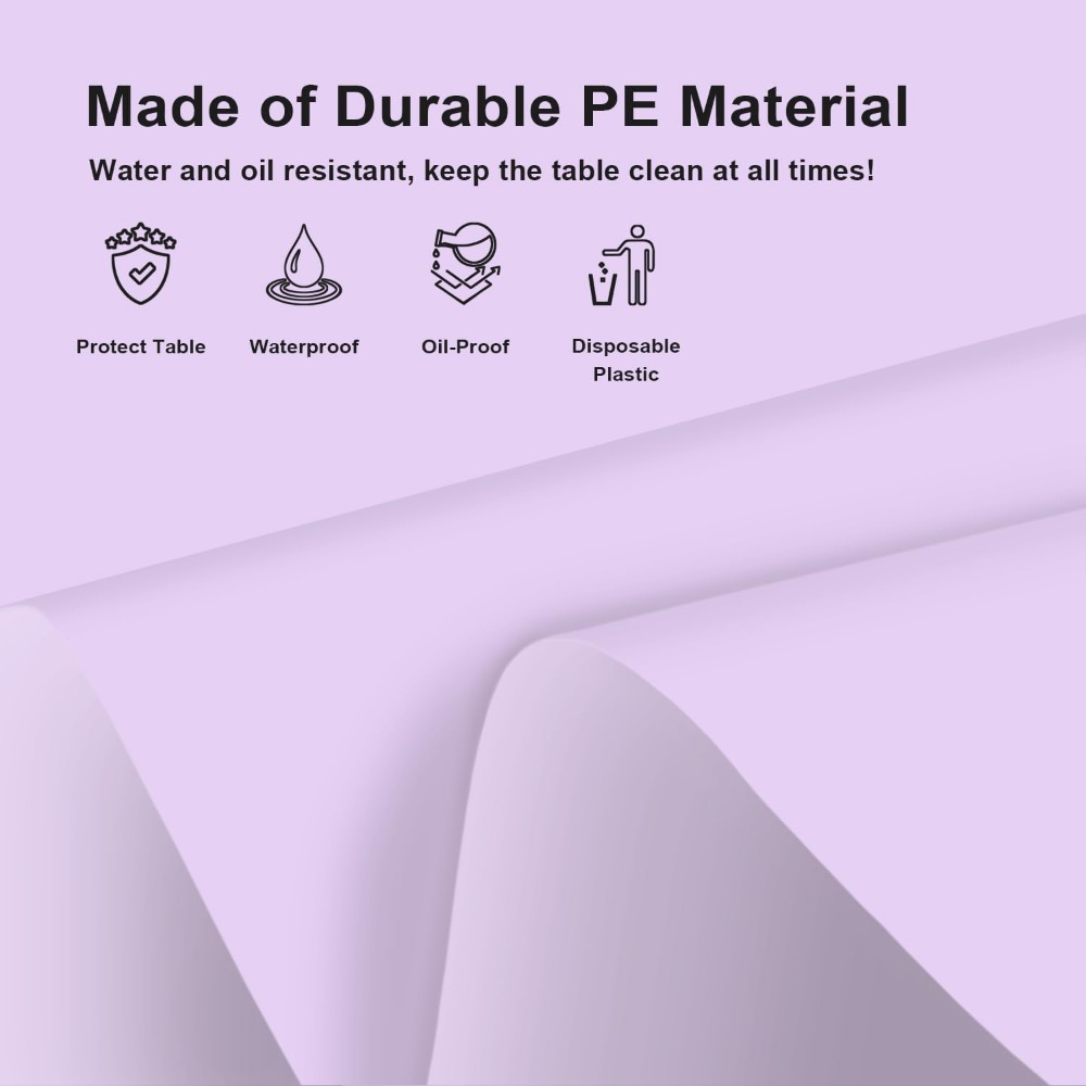 Light Purple Disposable Tablec - đánh giá và giá Table Cloth Disposable