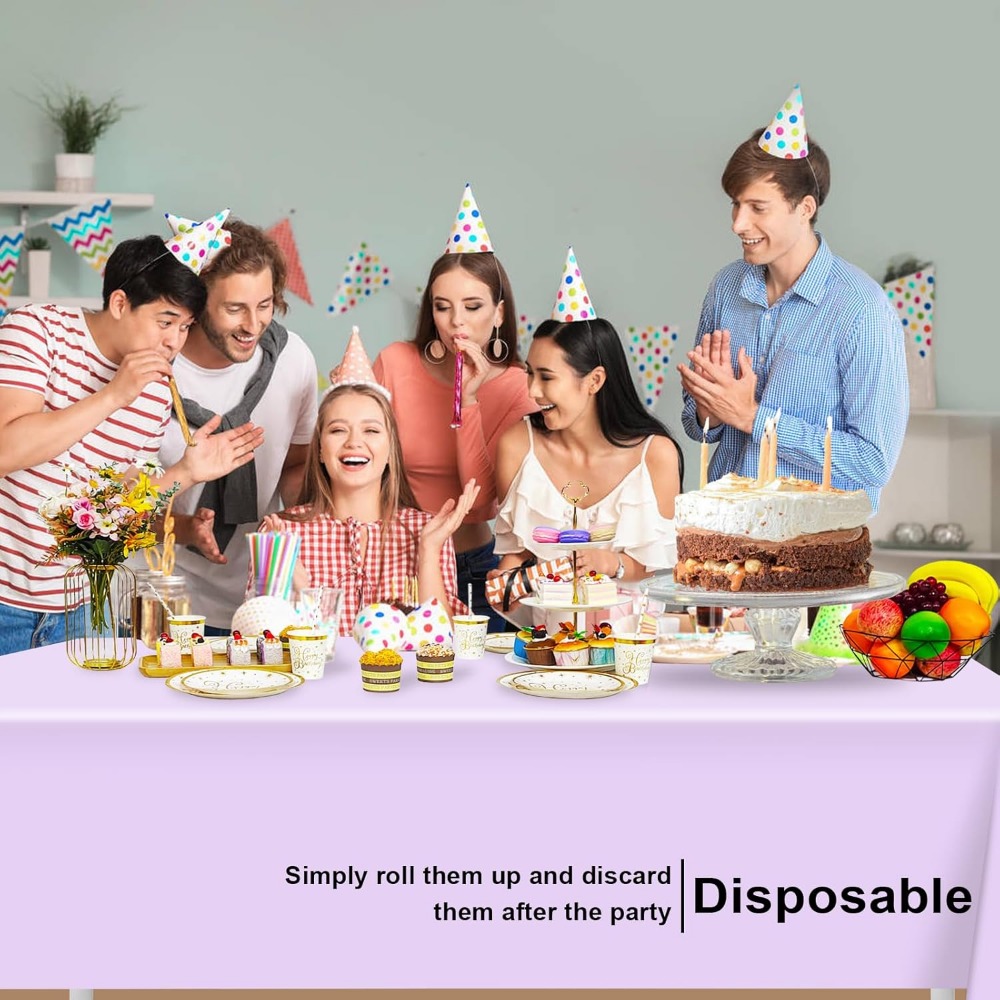 Light Purple Disposable Tablec - đánh giá và giá Table Cloth Disposable