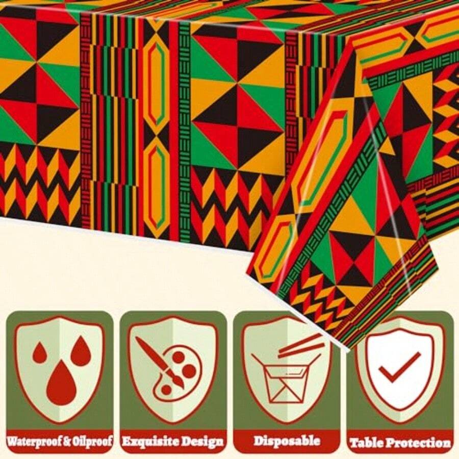 3 Packs African Print Disposab - đánh giá và giá Table Cloth Disposable