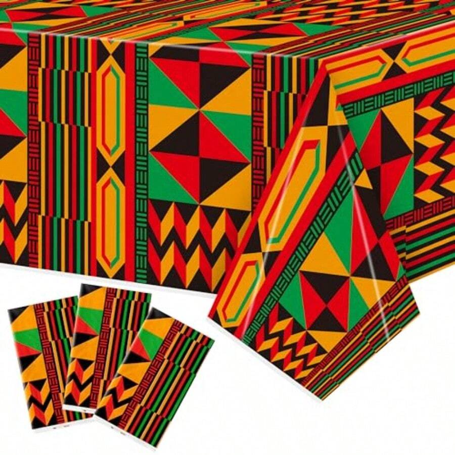 3 Packs African Print Disposab - đánh giá và giá Table Cloth Disposable