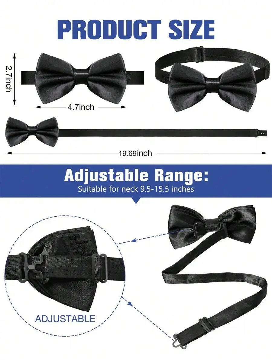 Mens Solid Color Satin Pre-Tie - đánh giá và giá Event & Party Supply