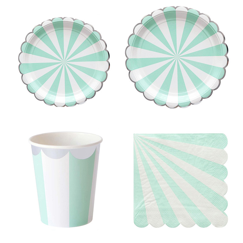 Striped Disposable Tableware P - đánh giá và giá Paper Straw Color