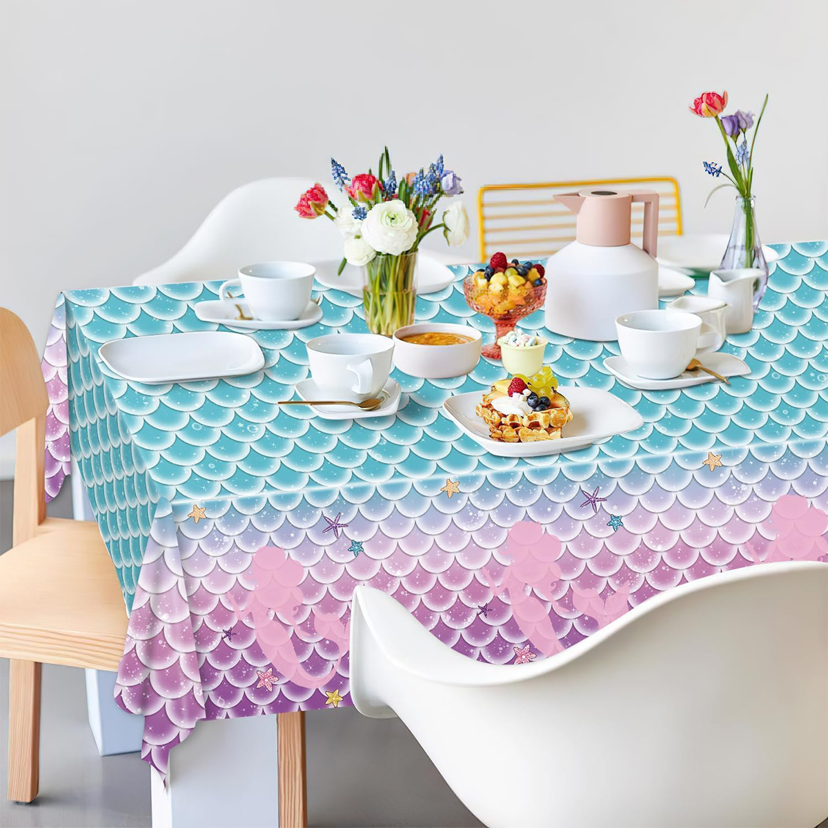 1/3Pcs Mermaid Disposable Tabl - đánh giá và giá Table Cloth Disposable